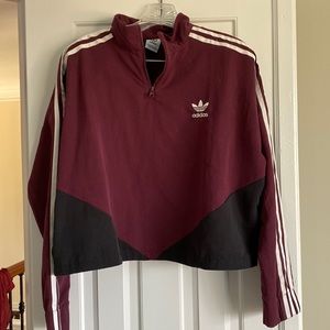 Adidas Colorblock Half-Zip Windbreaker Jacket